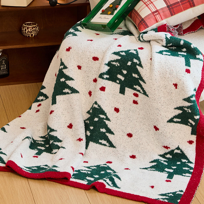 Christmas Celebration Half-Fleece Blanket