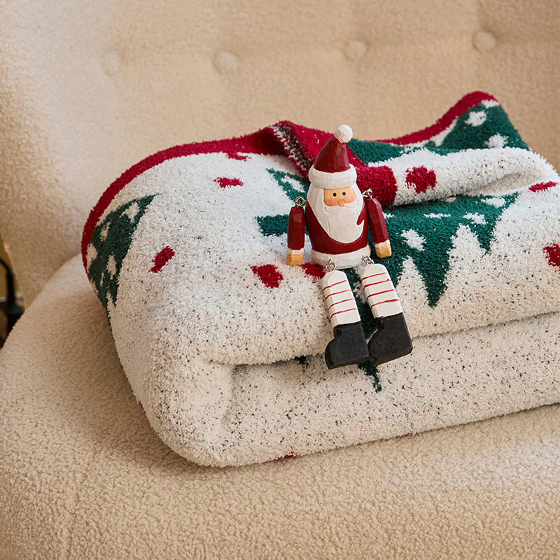 Christmas Celebration Half-Fleece Blanket