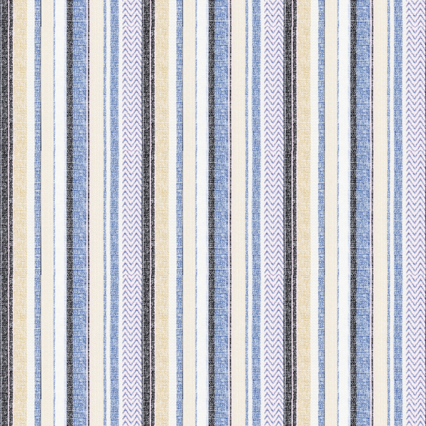 Rayon-Linen-Cotton Printed Stripe Fabric - Natural Vintage Finish