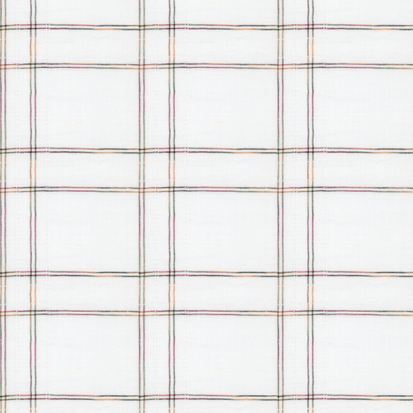 Woven Plain ramie Yarn - Dyed plaid no regular finishing Nature Small Jacquard Large Check Fabric