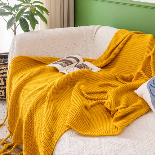 Warm Sunshine Knit Throw