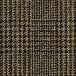 Wool-Polyester Yarn-Dyed Check Twill - Retro Speckled Yarn Effect