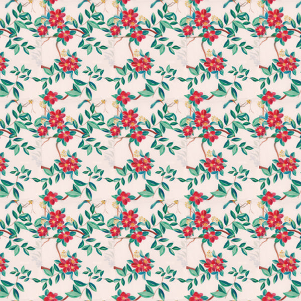Woven Satin Viscose printing large flowers leaf no printing Luster good drape viscose calico
