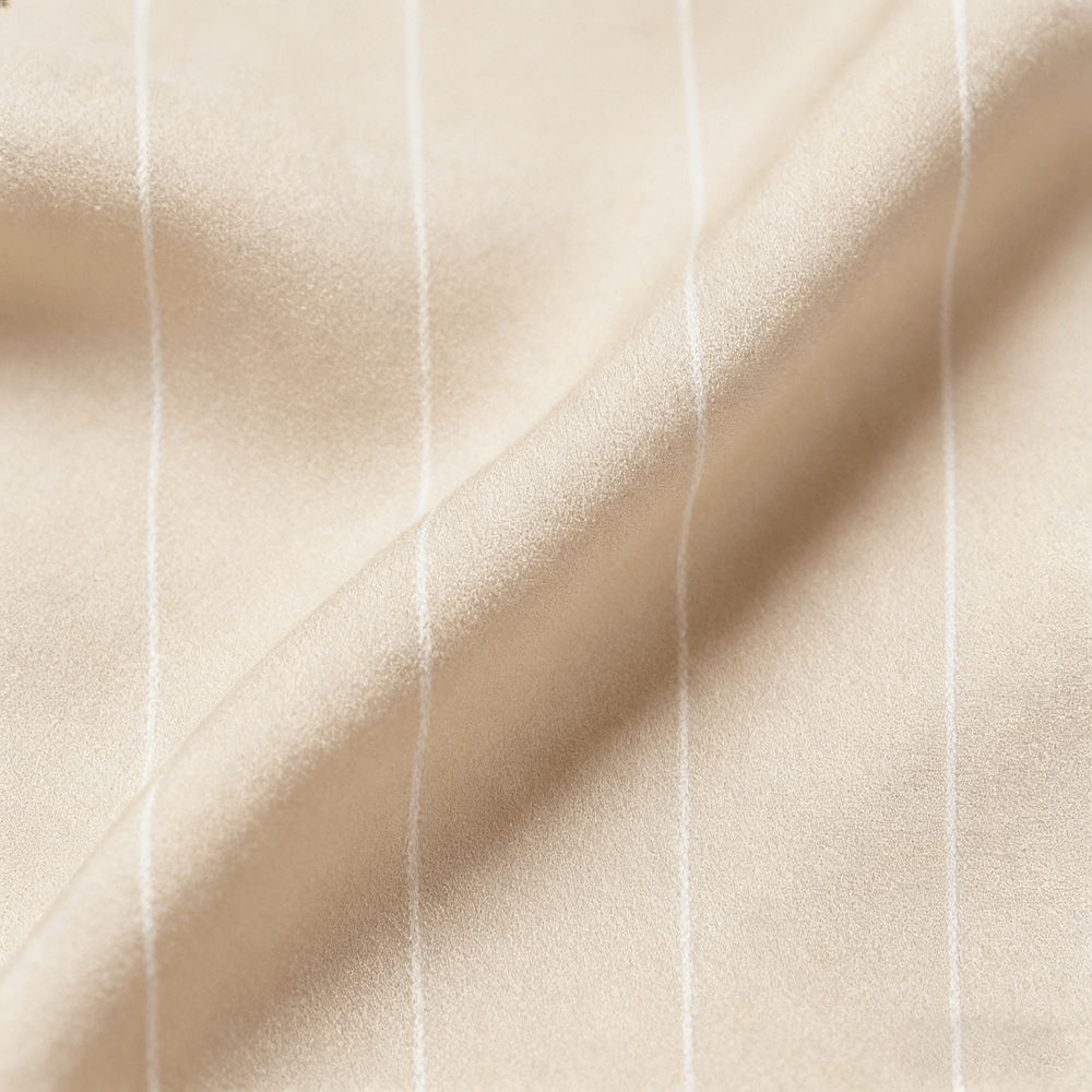 Viscose-Linen Yarn-Dyed Stripe Fabric - Plain Weave, Natural Feel