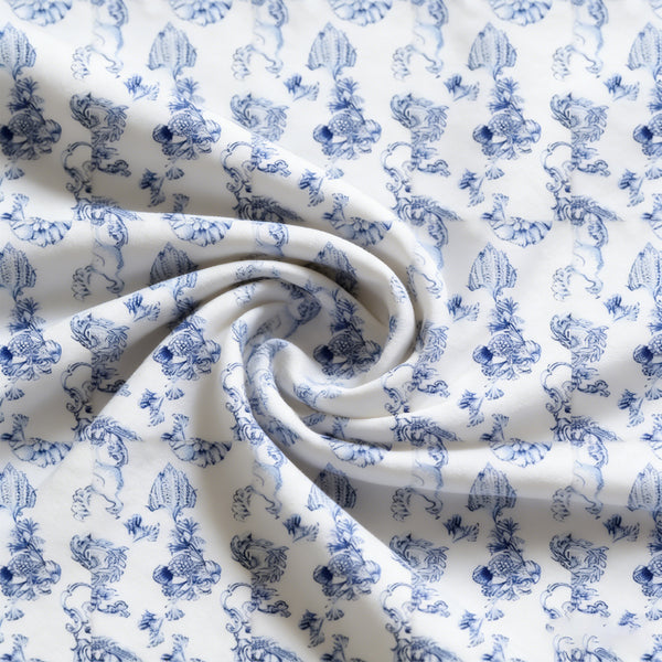 Woven Plain Viscose Printing Flowers and Birds Ethnic Style Regular Finishing