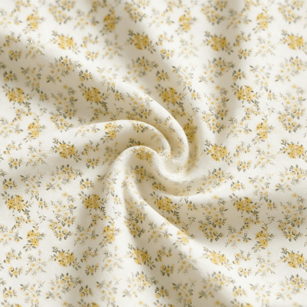 Woven Plain linen printing floral no regular finishing Nature Linen-Viscose Blend Printed Fabric