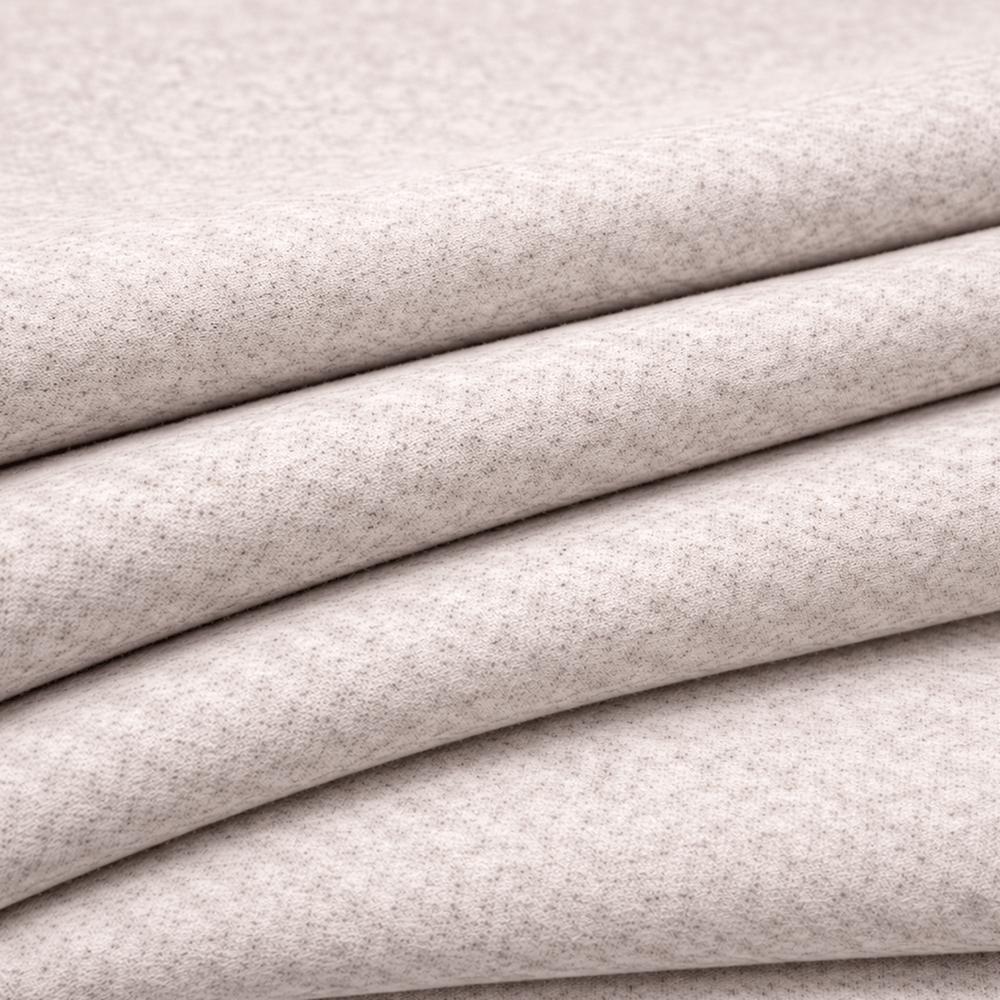 Polyester-Linen-Spandex Knit Fabric - Solid Dyed, Vintage Texture