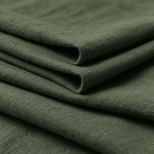 100% Linen Washed Plain Woven Fabric - Solid Dyed, Natural Slub