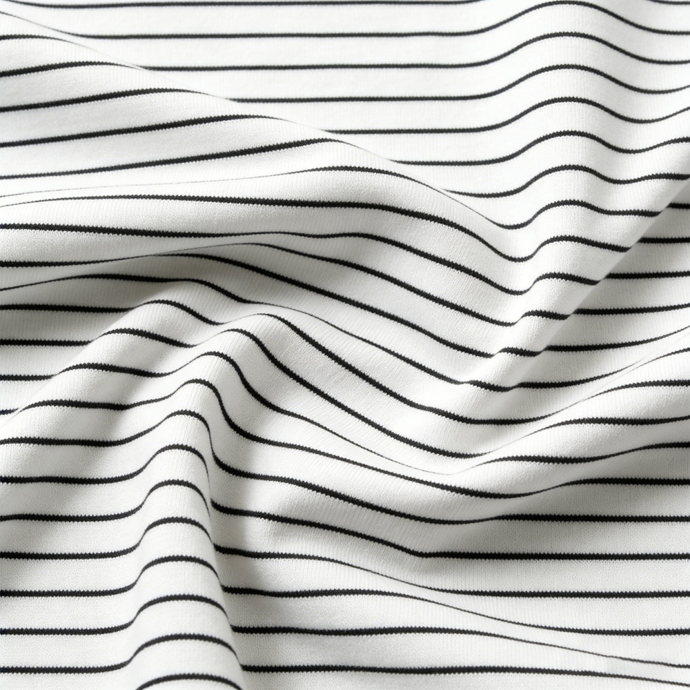 Knitting Weft Knit lyocell Yarn - Dyed horizontal stripe no regular finishing Soft/Office-Casual/Casual knitted stripe pattern