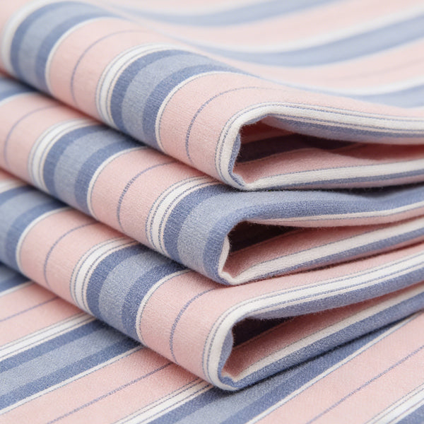 Spring/Summer Cotton Rayon Yarn – Multicolor Striped Woven Fabric