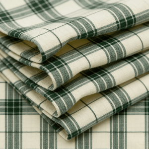 100% Cotton Yarn-Dyed Plaid Fabric - Vintage Casual