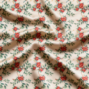 Woven Satin Viscose printing large flowers leaf no printing Luster good drape viscose calico