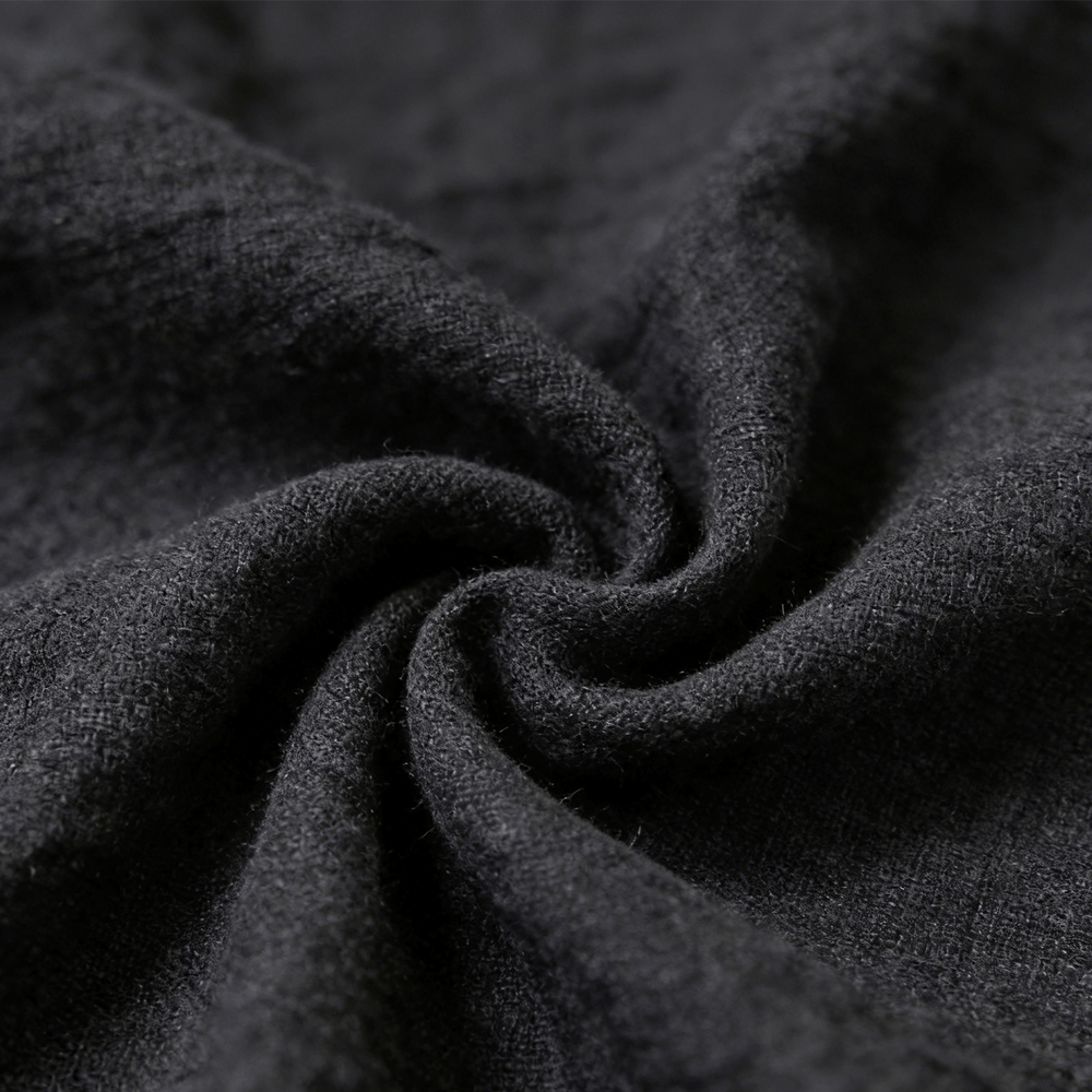 Cotton-Rayon Woven Plain Weave Fabric, Solid Dyeing, Natural Finish, Casual Natural Style