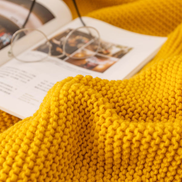 Warm Sunshine Knit Throw