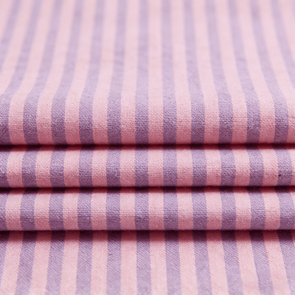 Woven Plain linen Yarn - Dyed stripe no regular finishing Nature yarn dyed stripes
