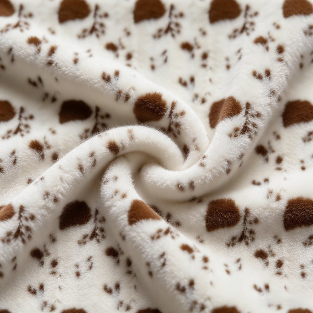 Knitting Weft Knit polyester Yarn - Dyed cow pattern FR regular finishing LUXURY Faux hair