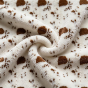 Knitting Weft Knit polyester Yarn - Dyed cow pattern FR regular finishing LUXURY Faux hair