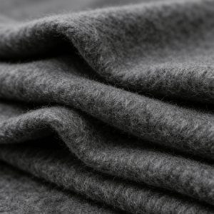 Wool-Polyester Twill Coating Fabric - Solid Dyed, Brushed & Soft