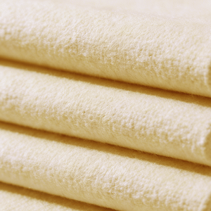 Woven Twill Wool Fabric, Solid Dyed, Double-Faced, Soft Fluffy Brushed Finish