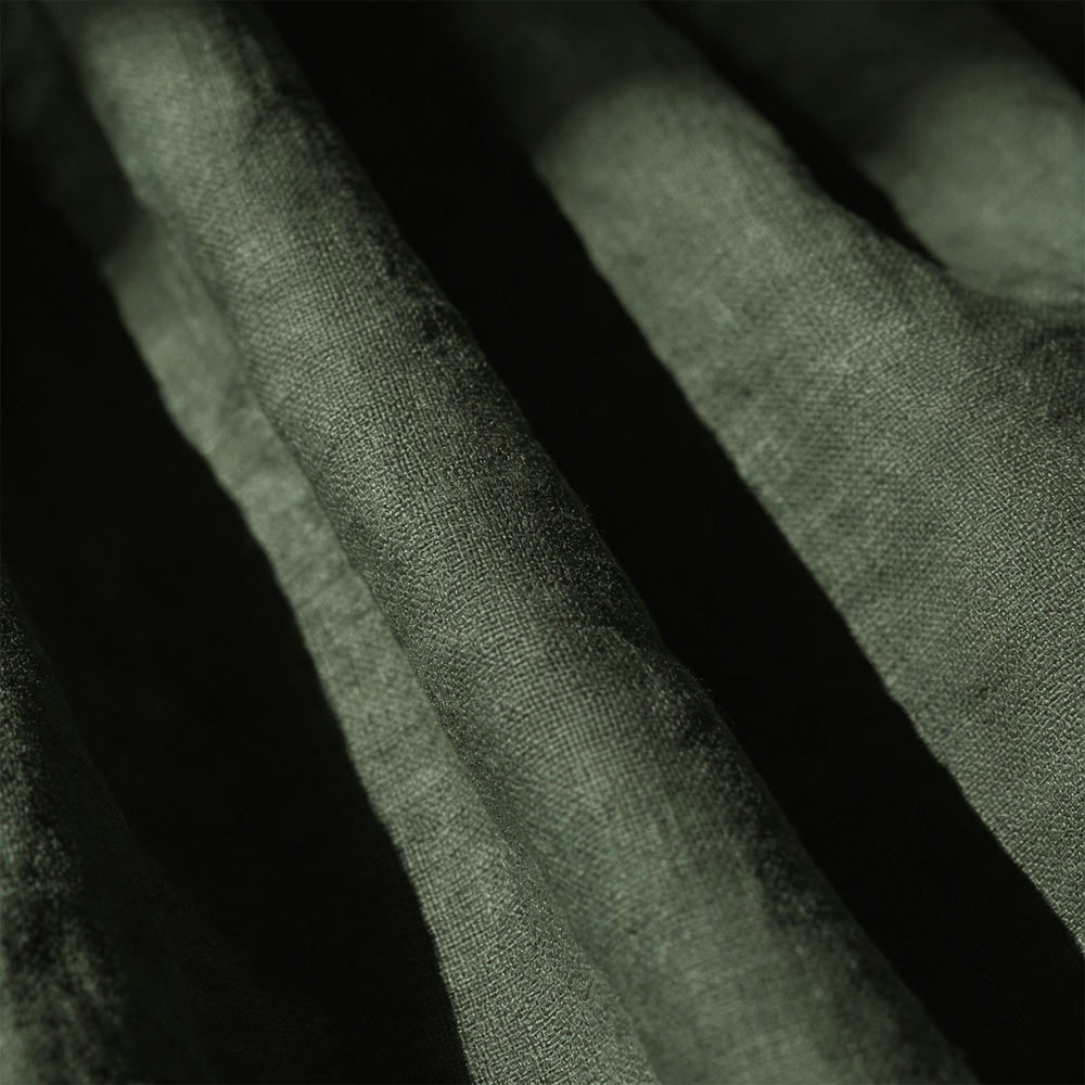 100% Linen Washed Plain Woven Fabric - Solid Dyed, Natural Slub