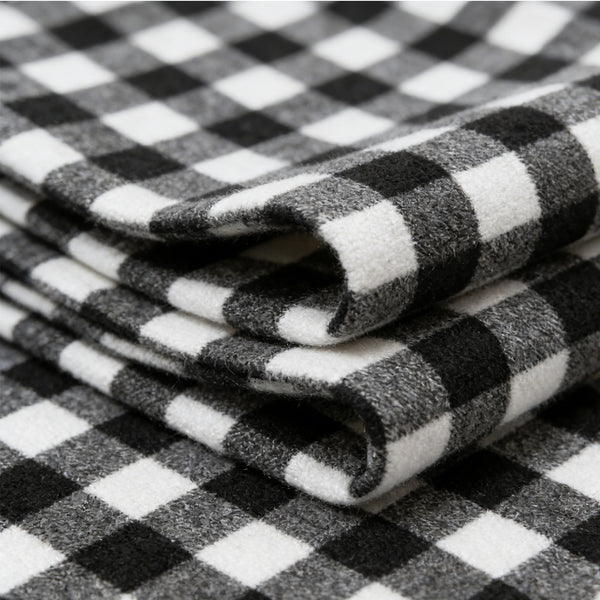 Knitting Weft Knit polyester Yarn - Dyed plaid no polar fleece Casual/Office-Casual Jacquard Faux Lamb Fleece (Square Pattern)
