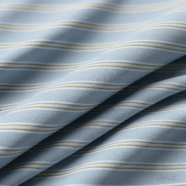 100% Cotton Yarn-Dyed Cross Stripe Fabric - Natural Casual