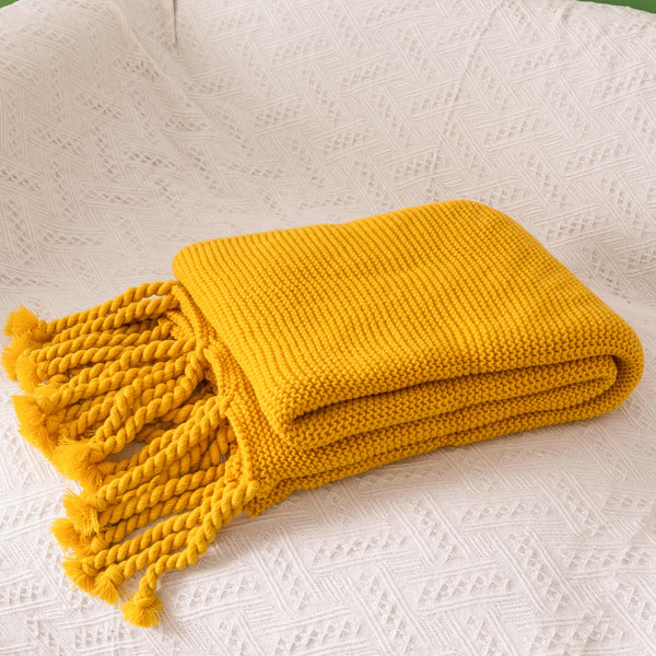 Warm Sunshine Knit Throw