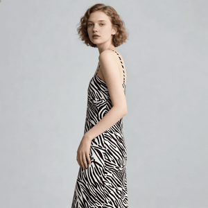 Nylon Print Fabric - Zebra Overflow Print, Vintage Chic