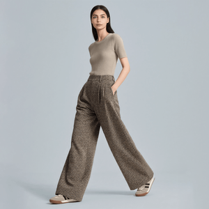 Woven Twill Wool Yarn-Dyed Check Fabric with Soft Vintage Finish