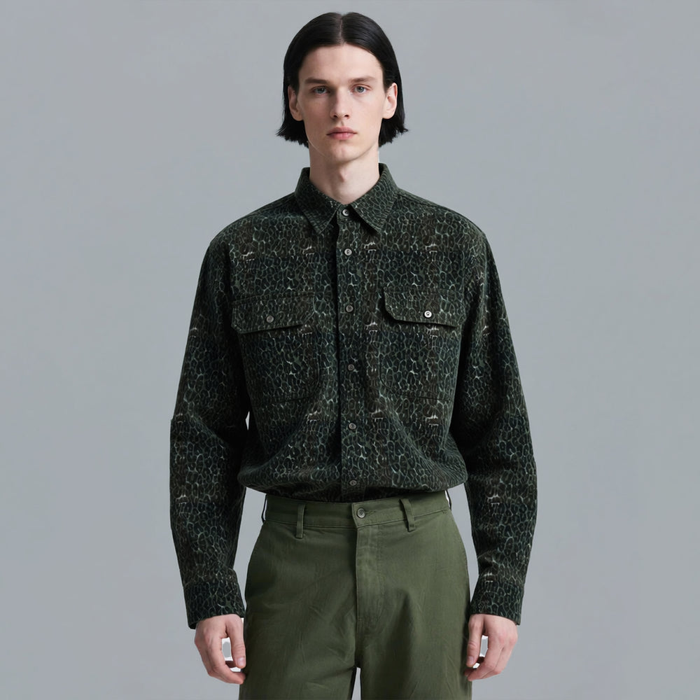 Woven Plain polyester Yarn - Dyed Woolen Leopard Jacquard